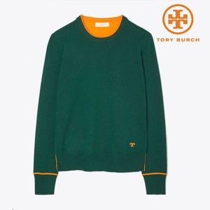 Sold Tory Burch 100% Cashmere Crew Neck Pullover Sweater